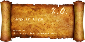 Kamplin Olga névjegykártya